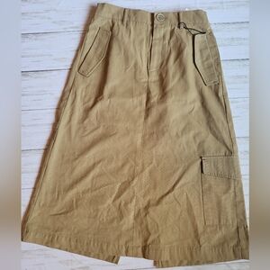 ZARA Tan A-Line Skirt